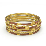 GOLD BROWN 7 PCS BANGLE SET #FW1200021 (BH7-BG7)