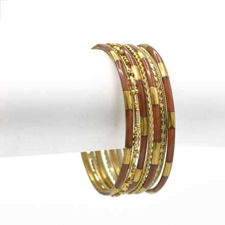 GOLD BROWN 7 PCS BANGLE SET #FW1200021 (BH7-BG7)