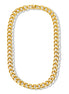 Gold Flat Curb Chain Necklace – Sleek & Stylish Unisex Jewelry 18" #FW1202518 (XD21)
