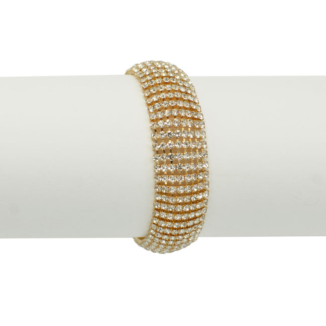 GOLD RHINESTONE CRYSTAL BRACELET #FW1505BCR-G (NG5)