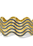 Gold & blue Enamel Wave Bracelets (2.8" Diameter) – Set of 5 #SA-Q46_NAVY (AE2)