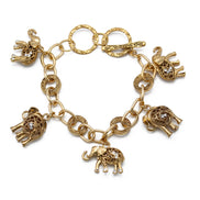 GOLD ELEPHANT CHARM BRACELET  #HNB77730_GLD (UC3)