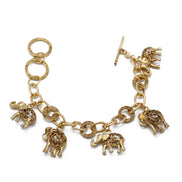 GOLD ELEPHANT CHARM BRACELET  #HNB77730_GLD (UC3)