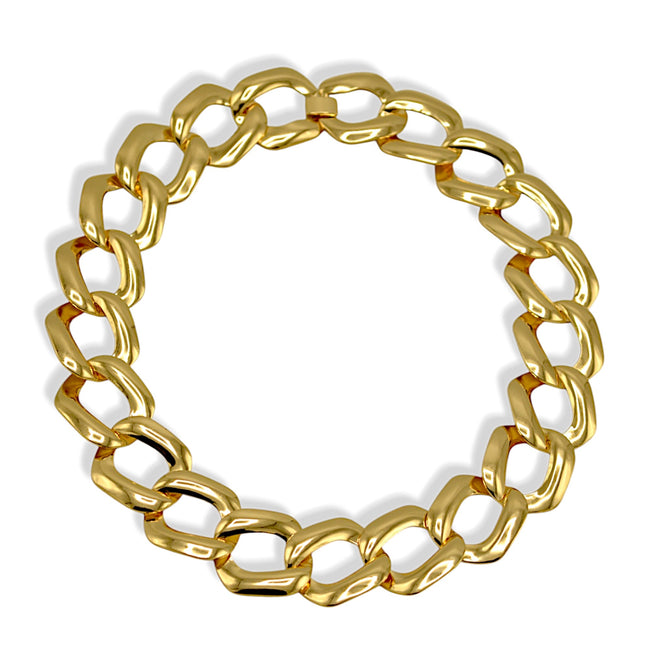 Shiny Gold Link chain Necklace  #FW1202754 (RC15/KG4)