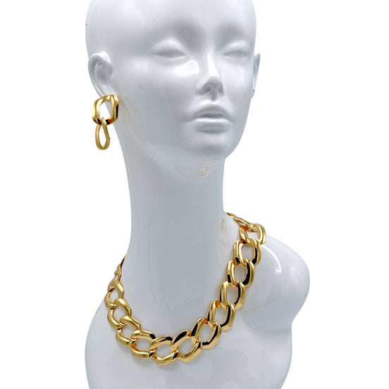 Shiny Gold Link chain Necklace  #FW1202754 (RC15/KG4)