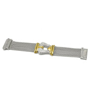TWO TONE HORSE SHOE PAVE CRYSTAL MULTI STRANDS MAGNETIC CLASP BRACELET #13319BR-TT (FA26)