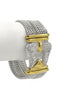 TWO TONE HORSE SHOE PAVE CRYSTAL MULTI STRANDS MAGNETIC CLASP BRACELET #13319BR-TT (FA26)