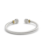 TWO TONE BLACK CRYSTAL CLASSIC CABLE BRACELET#12550BR_JET(FB23/FH5)