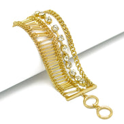 GOLD CRYSTAL WRAP AROUND BRACELET #FW1202919 (AF10)
