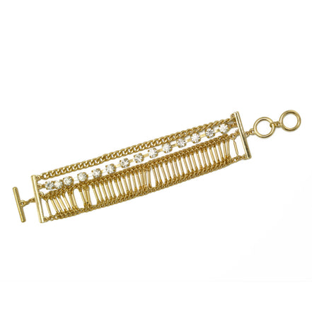 GOLD CRYSTAL WRAP AROUND BRACELET #FW1202919 (AF10)