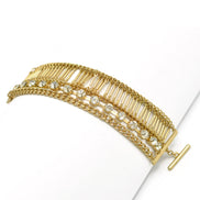 GOLD CRYSTAL WRAP AROUND BRACELET #FW1202919 (AF10)