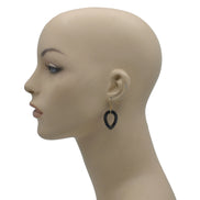 Black gold earrings#FW1202915