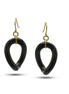 Black gold earrings#FW1202915