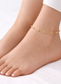 Gold Anklet with gold Accent Beads – Elegant Minimalist Adjustable Anklet #HNA5211GLD (EH5/TH21)
