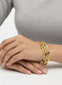 Gemini said Gold-Tone Stackable Bangles with Navy Accents – 2.4" Set #GS09199 GLD NAV (OF25/QD2)
