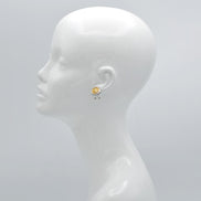 Silver and Gold dots Earrings #42305ER