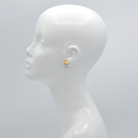 Silver and Gold dots Earrings #42305ER
