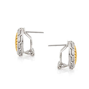 Silver and Gold dots Earrings #42305ER