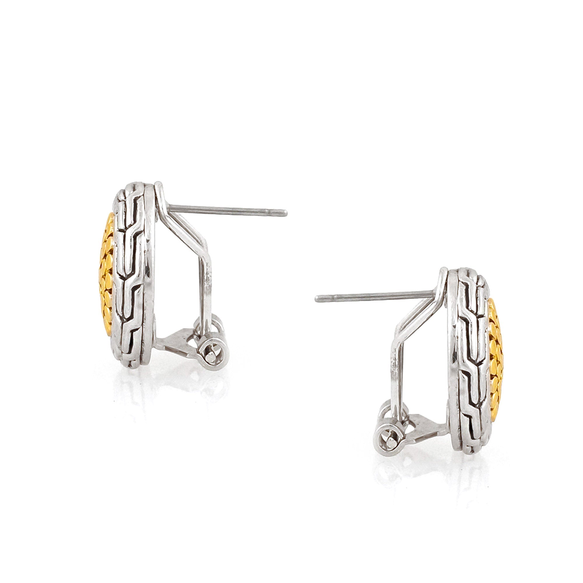 Silver and Gold dots Earrings #42305ER