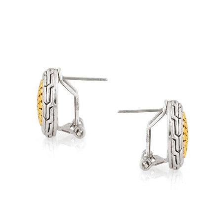 Silver and Gold dots Earrings #42305ER