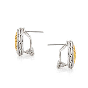 Silver and Gold dots Earrings #42305ER