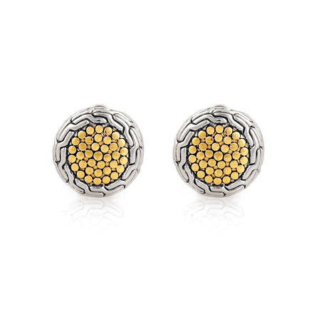 Silver and Gold dots Earrings #42305ER