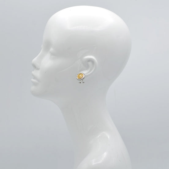Silver and Gold dots Earrings #42305ER