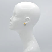 Silver and Gold dots Earrings #42305ER