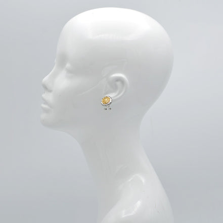 Silver and Gold dots Earrings #42305ER