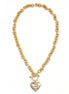 Gold Heart Pendant Chain Necklace#FW1203246 (UD5/UB6)
