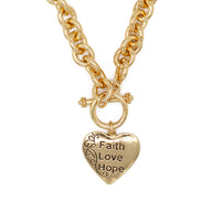 Gold Heart Pendant Chain Necklace#FW1203246 (UD5/UB6)