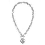 Silver Heart Pendant Chain Necklace #FW1203247