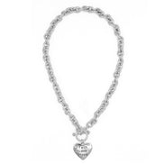 Silver Heart Pendant Chain Necklace #FW1203247
