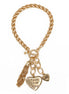 Gold Tassel and Heart Charm Bracelet  #FW1203248 (UH3)