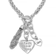 SILVER HEART CHARM BRACELET#FW1203249 (UE4)