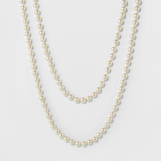 8Mm Cream Pearl 72" Long Necklace #FW1203496 (DH9/DG5-TOP)