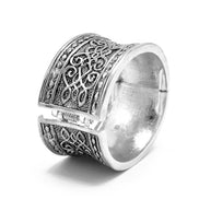 SILVER FILIGREE HINGED BRACELET#FW-SCXS59S (IE3)