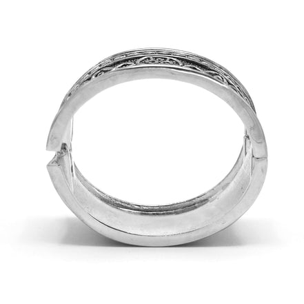 SILVER FILIGREE HINGED BRACELET#FW-SCXS59S (IE3)