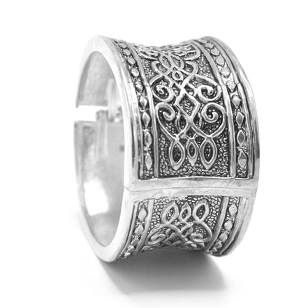 SILVER FILIGREE HINGED BRACELET#FW-SCXS59S (IE3)