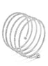 SILVER CRYSTAL COIL MEMORY WIRE BRACELET#SWY-18162S (KNA5-B5)