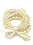 CREAM PEARL MEMORY WIRE STRETCH BRACELETS #FW1404238 (MH6 & TOP)