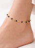 Gold Beaded Anklet with Black Accent Beads – Elegant Minimalist Adjustable Anklet #HNA5211GB (EH5/NH5/TG20)