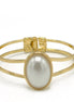 GOLD CREAM PEARL HINGED BRACELET  #FW1404711(KB4/KC4)