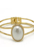 GOLD CREAM PEARL HINGED BRACELET  #FW1404711(KB4/KC4)