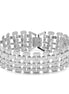 Silver Polished Wide Panther Link Chain Wrap Around Bracelet #BL15040367-R02SIL (ND13)
