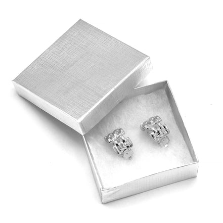 Silver and gold  Polished Wide Panther Earrings# ER15040318-R03 - ASSORTED (JH7)