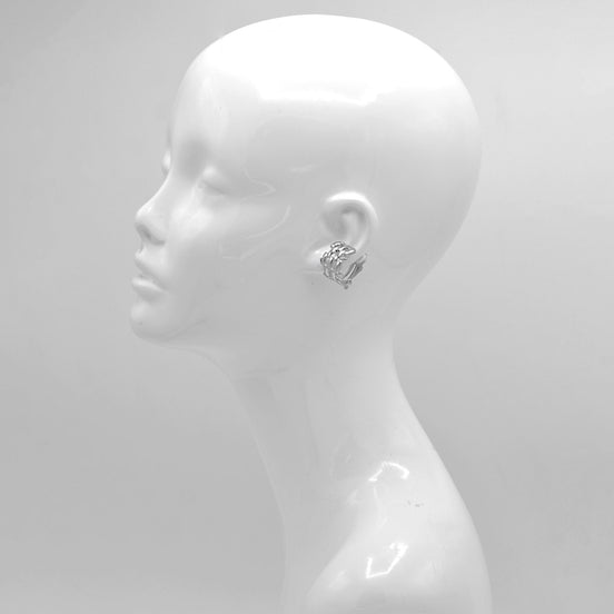 Silver and gold  Polished Wide Panther Earrings# ER15040318-R03 - ASSORTED (JH7)