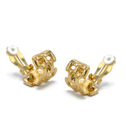 Gold Polished Wide Panther Earrings #ER15040318-R01 (SC8/EB6)