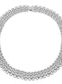Silver Polished Wide Panther Link Chain Choker Necklace #NL14120031-R02 (KH4)
