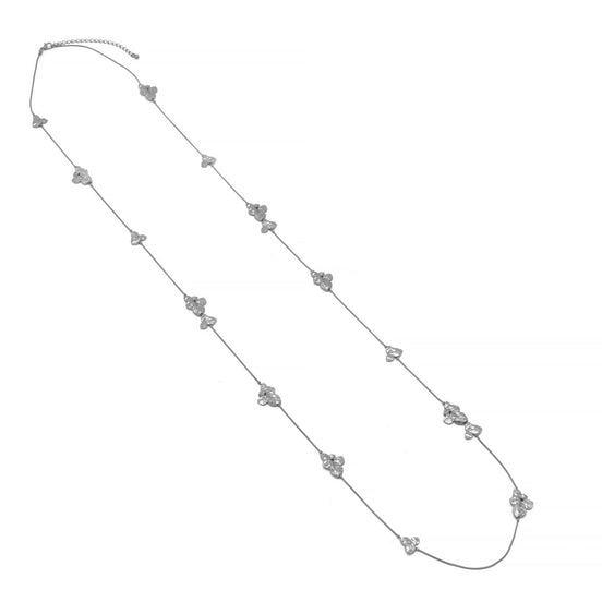 MATTE FINISHED RHODIUM LONG NECKLACE #SC42013RHO (MD17)